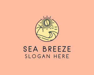 Coastline - Beach Coffee Cafe logo design