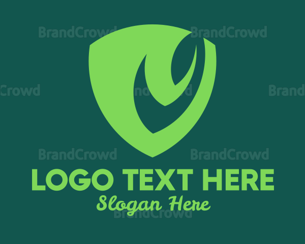 Green Leaf Shield Logo