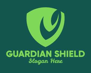 Shield - Green Leaf Shield logo design