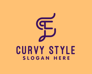 Curvy - Curvy Creative Letter E logo design