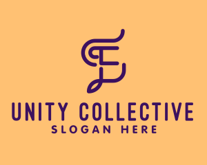 Collective - Curvy Creative Letter E logo design