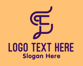 Ad Agency - Curvy Creative Letter E logo design