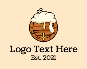 Alcohol - Beer Foam Barrel logo design