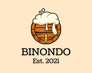 Bartender - Beer Foam Barrel logo design