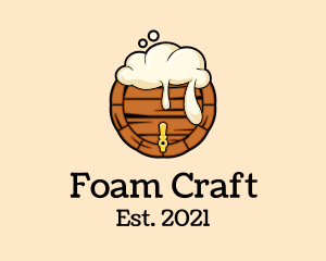 Beer Foam Barrel  logo design