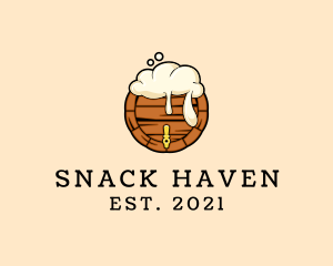 Beer Foam Barrel  logo design