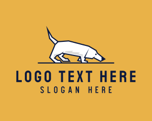 Puppy - Sniffing Pet Dog logo design