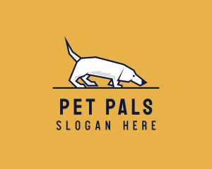 Sniffing Pet Dog logo design