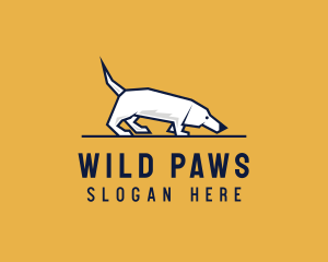 Sniffing Pet Dog logo design