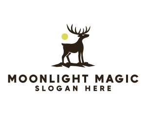 Midnight - Midnight Deer Silhouette logo design