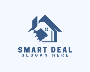 Deal - House Realty Handshake logo design