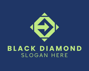 Green Arrow Diamond  logo design