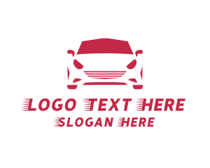 Auto - Red Car Transport logo design