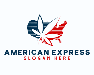 Usa - Cannabis Leaf USA logo design