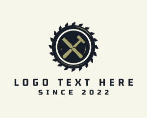 Handicraft - Carpentry Chisel Hammer logo design