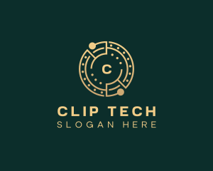 Cryptocurrency Digital Tech logo design