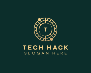 Cryptocurrency Digital Tech logo design