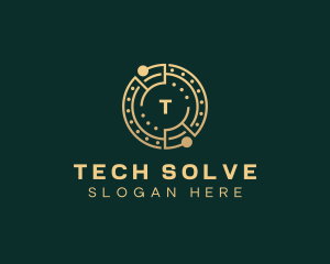 Cryptocurrency Digital Tech logo design