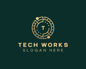 Cryptocurrency Digital Tech logo design