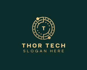 Cryptocurrency Digital Tech logo design