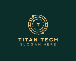 Cryptocurrency Digital Tech logo design