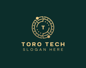 Cryptocurrency Digital Tech logo design