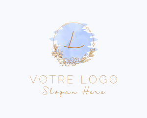 Floral Watercolor Styling Letter Logo