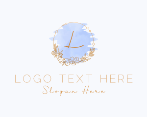 Floral Watercolor Styling Letter Logo