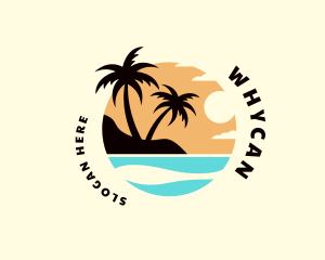 Beach Summer Vacation Logo
