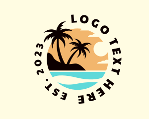 Tropical - Beach Summer Vacation logo design