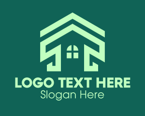 Home Builder - Green Real Estate Home logo design