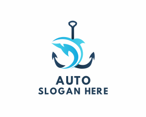 Fish Anchor Sea Logo