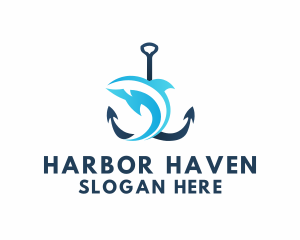 Harbor - Fish Anchor Sea logo design