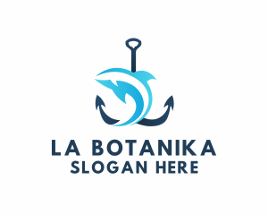 Fishing - Fish Anchor Sea logo design