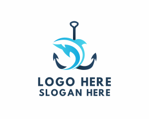 Port - Fish Anchor Sea logo design