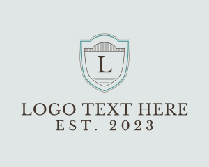 Wine - Retro Shield Bar logo design