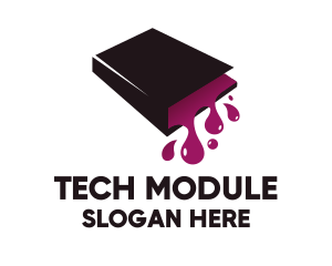 Module - Liquid Spill Book logo design