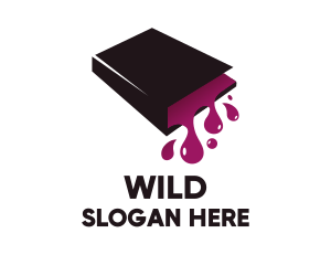 Book - Liquid Spill Book logo design