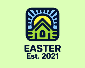 Home Renovation - Sunset Green House logo design