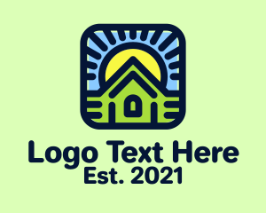 Property Builder - Sunset Green House logo design
