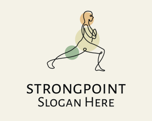 Male Yoga Monoline Logo