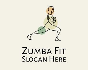 Zumba - Male Yoga Monoline logo design