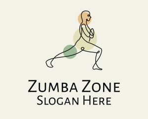 Zumba - Male Yoga Monoline logo design