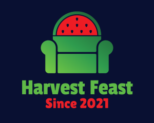 Watermelon Fruit Armchair logo design