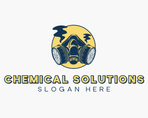 Gas Mask Safety Equipment logo design