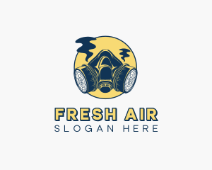 Gas Mask Safety Equipment logo design