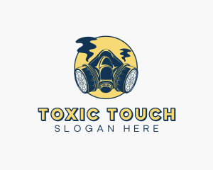 Toxic - Gas Mask Safety Equipment logo design