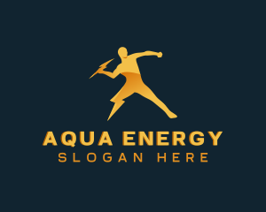 Lightning Energy Athlete logo design