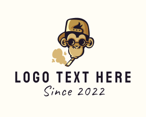 Hipster - Hipster Monkey Smoke logo design