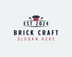 Brickwork - Brick Chimney Trowel logo design